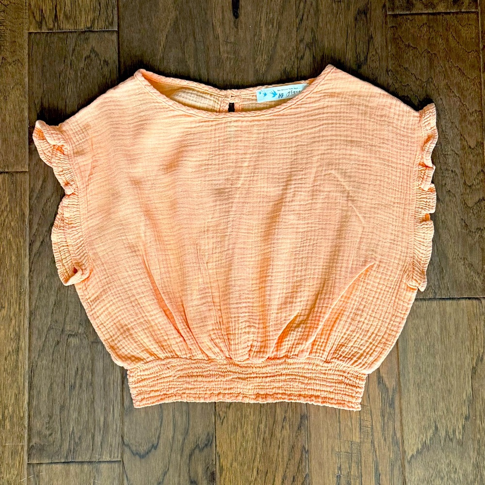 Abercrombie & Fitch Grace Peach Textured Top